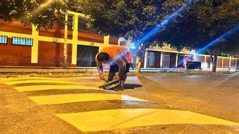 Municipalidad Realiza Jornada De Pintado De Gibas En La Ciudad De