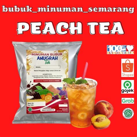 Jual Bubuk Minuman Peach Tea Reguler Gr Shopee Indonesia