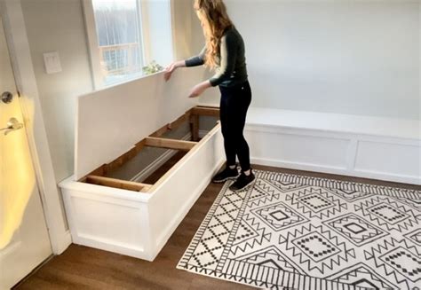 Banquette Bench With Flip Up Storage Customizable Size And Shape