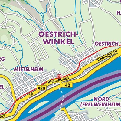 Oestrich Winkel Stadtpl Ne Und Landkarten