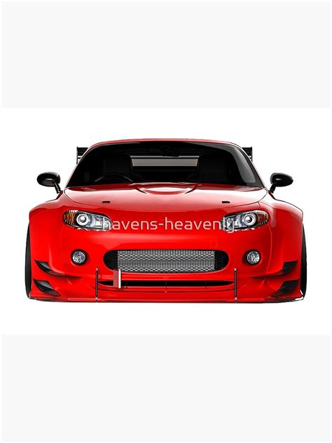 True Red Nc Miata Widebody Roadster Poster By Havens Heavenly Redbubble