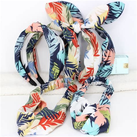 4pcs Lot Colourful Leaves Headbands For Girls Twisted Turban Large