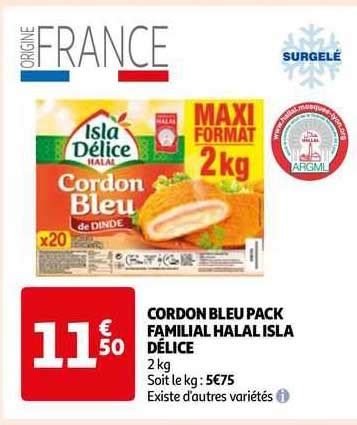 Promo Cordon Bleu Pack Familial Halal Isla D Lice Chez Auchan