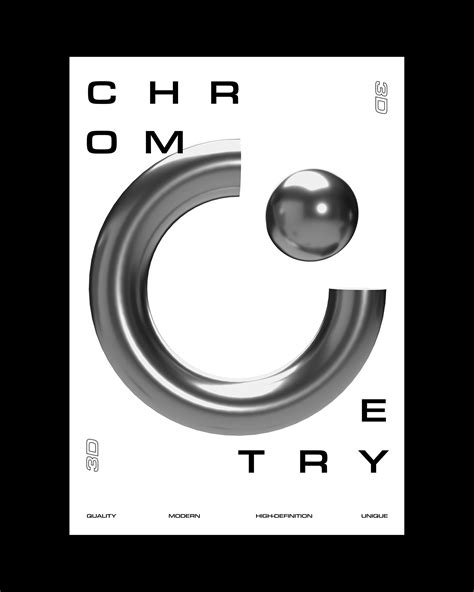 Chrome Shapes Posters on Behance