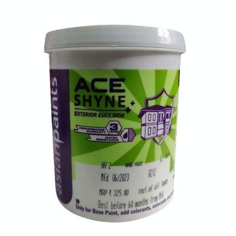 Litre Asian Paints Ace Shyne Exterior Emulsion Paint Ltr At