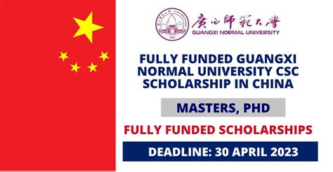 Guangxi Normal University Csc Scholarship In China Fully