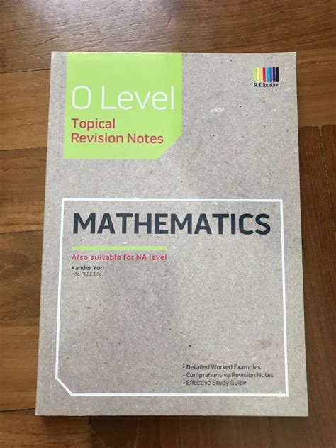 O Level Tropical Revision Notes Mathematics Hobbies Toys Books