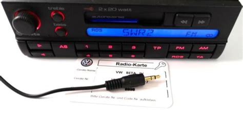 Original VW Beta IV 4 Aux In Streaming Internet Radio Code Karte