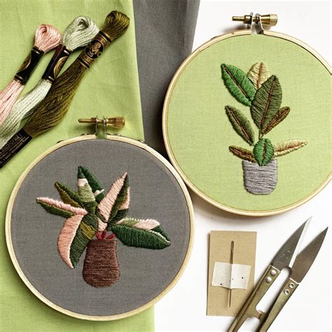 Embroidery Stitches Plants Hand Embroidery