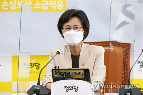 발언하는 정의당 강은미 의원 연합뉴스