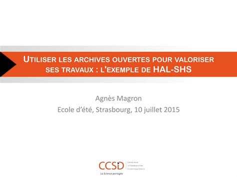 Pdf Utiliser Les Archives Ouvertes Pour Valoriser Ses Travaux L