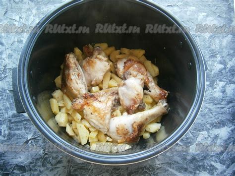 Куриные окорочка с картошкой в мультиварке: 8 фото в рецепте