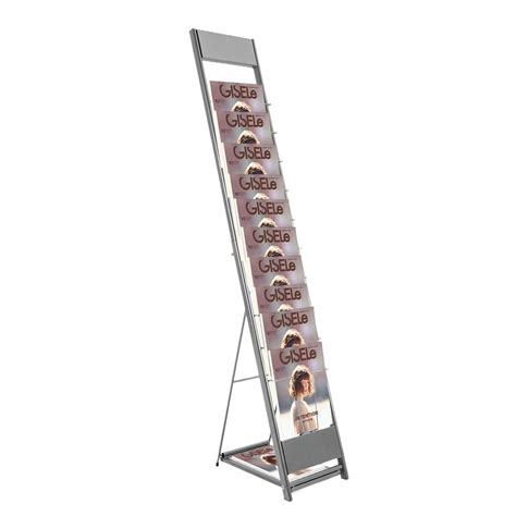 Tier Floor Standing Literature Rack Brochure Magazine Display Holder