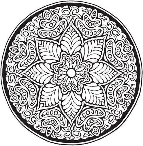 Coloriage Dessin de Mandala Difficile télécharger et imprimer gratuit