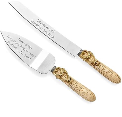 Personalized Rustic Wedding Cake Knife Set Country