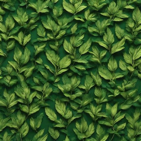 Premium Photo Botanical Green Fabric Pattern