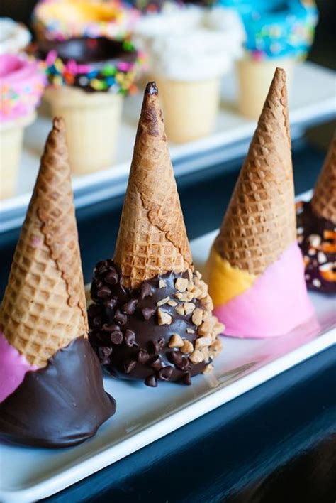 Dipped And Decorated Ice Cream Cones