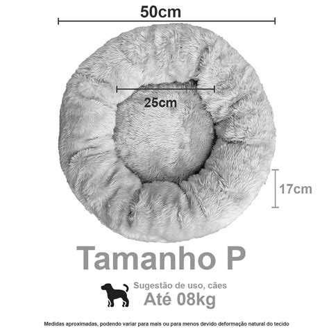 Cama Pet Nuvem Redonda Gato E Cachorro Luxo Tam P Preto No Elo