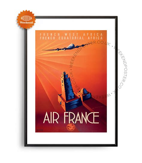 Air France Vintage Poster Weekend Poster