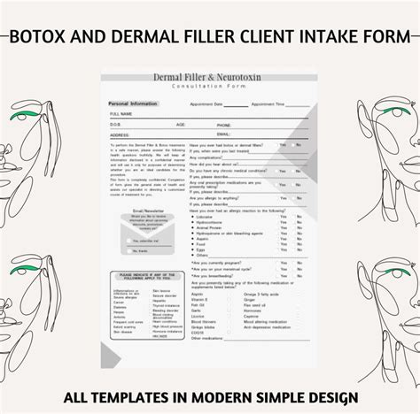 Formularios De Consentimiento Para Rellenos Dérmicos Formulario De Toxina Botulínica