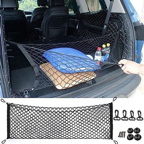 Car Rear Cargo Net Universal Adjustable Elastic Trunk Cargo Storage