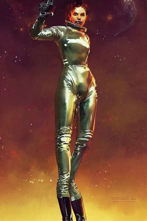 Pulp Scifi Fantasy Illustration Full Body Portrait Of Stable