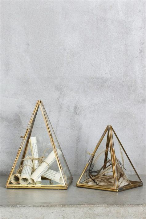 Brass And Glass Display Pyramid Glass Display Case Pyramids Glass