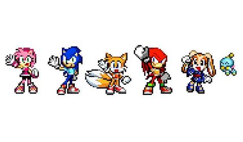 Pixel art of the Sonic Advance series gang with the Tokyo Olympic Games ...