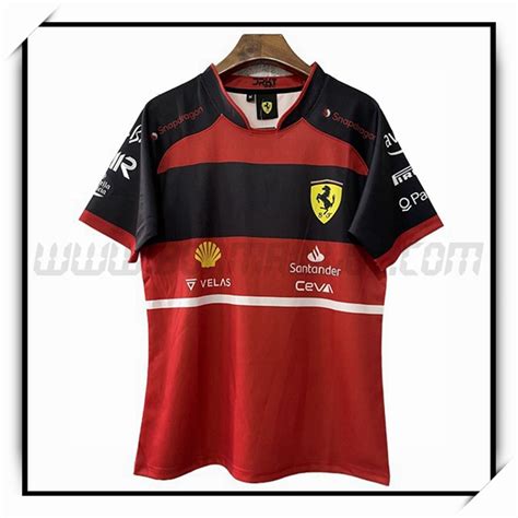 Boutique Vendu T Shirt F1 Scuderia Ferrari Team Rouge 2022 Thailandais