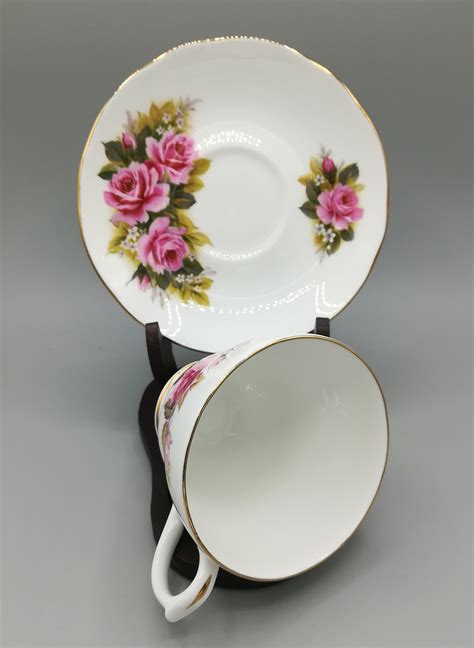 Duchess Bone China England Pink Roses Patterned Vintage Etsy