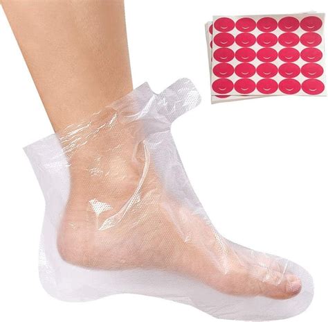 Pcs Clear Plastic Disposable Booties Paraffin Bath Liners For Foot