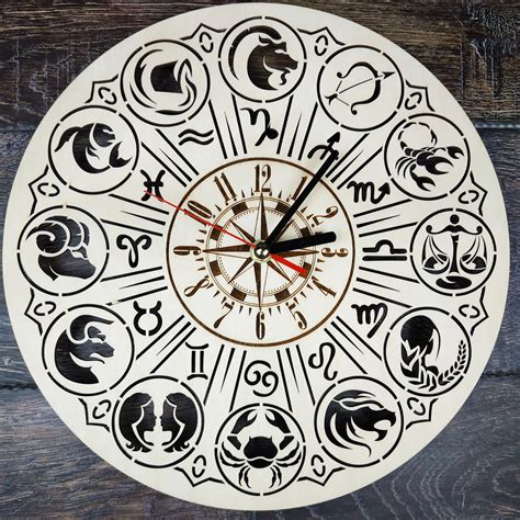 Zodiac Astrology Sign Wall Clock Decor Art T Woman Men Kids Etsy