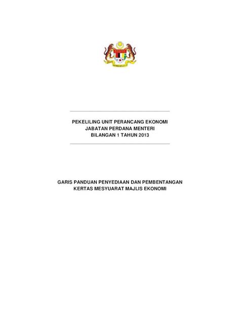 Pdf Garis Panduan Penyediaan Dan Pembentangan Kertas Mesyuarat