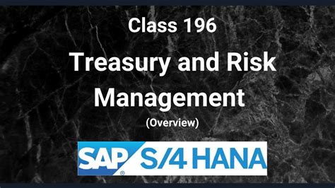 Treasury And Risk Management In Sap S Hana Fscm Introduction