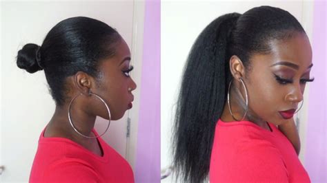 How To Sleek Ponytail On Transitioningpost Relaxer Hair Ft