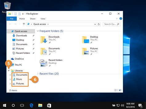Libraries in Windows 10 | CustomGuide