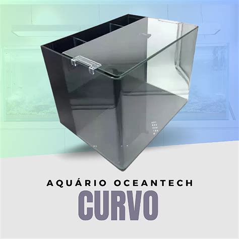 Aquário Nano Ocean Tech Vidro Curvo ACQSR Acqua Fish Um pedaço do