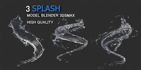 Artstation Water Splash 3d Model Resources