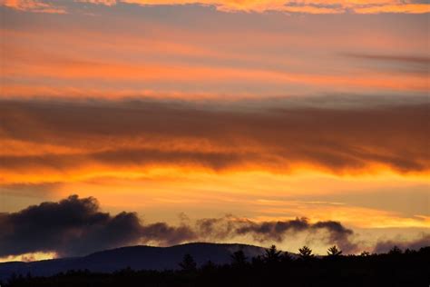 Free picture: orange sky, colorful, nature, sunset, sky, clouds, mountains