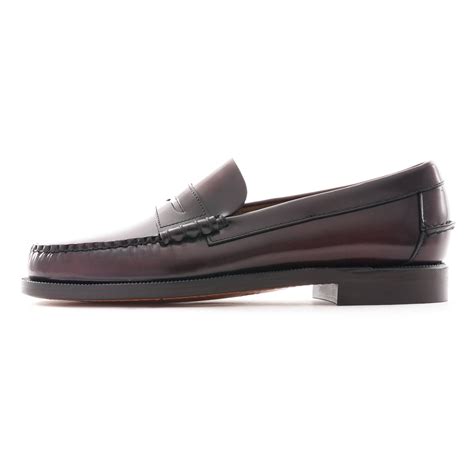 Sebago Classic Dan Leather Loafers Burgundy At Dandy Fellow