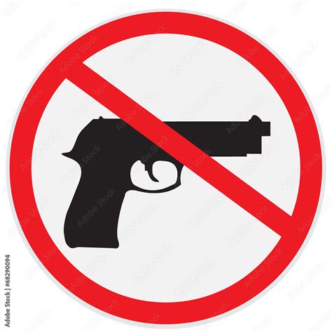 No, guns, allowed, sign Stock Vector | Adobe Stock