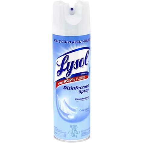 Lysol Disinfectant Spray Crisp Linen Scent (12/19 oz) - KJH Manufacturing