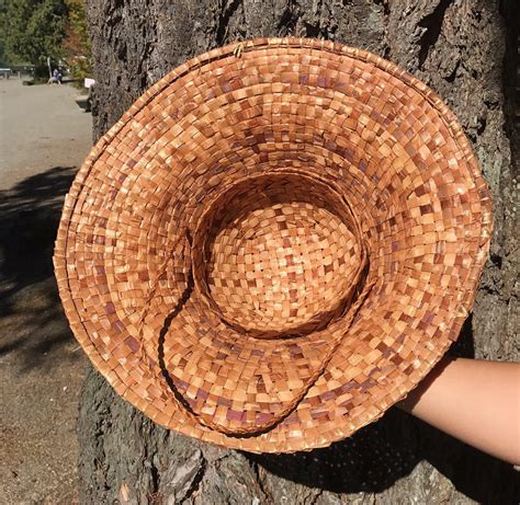 Cedar Bark Hat Woven Hat Cedar Weaving For Adults Etsy