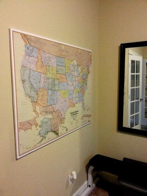 Mount And Hang Large Maps With Ease Map Crafts Framed Maps Diy Frame