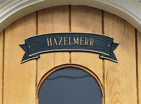 Over The Door Decorative Ribbon Plaque For Name Address Or Stall Plate