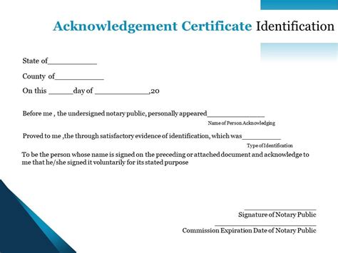 Acknowledgement Certificate Template