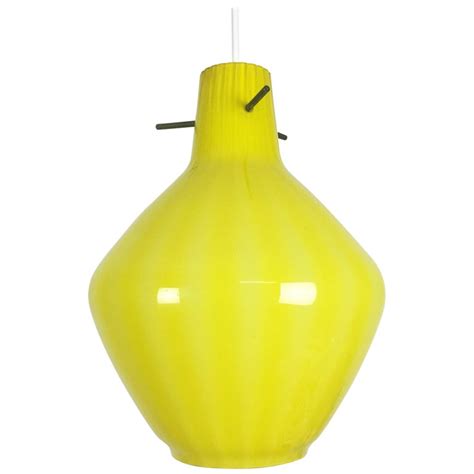 Rare Yellow Murano Glass Hanging Light Stilnovo Style Italy 1960s For Sale At 1stdibs