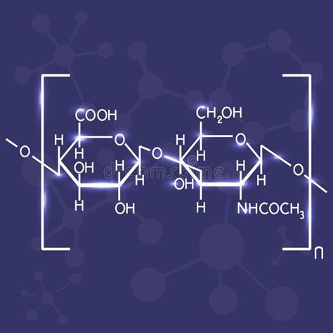 Hyaluronic Acid Chemical Formula Stock Vector Illustration Of