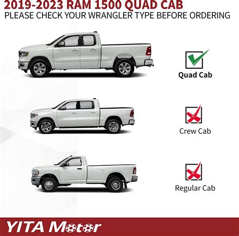 YITAMOTOR® 2019-2024 Dodge Ram 1500 Quad Cab/Extended Cab New Body Sty ...