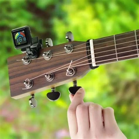 Guitar Clip On Tuner Electric Acoustic Guitar Tuner With Bright Lcd Colour Display With Guitar